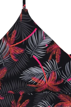 Modibodi Top bikini adolescente lazos Jungle Palm Black