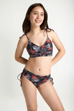Modibodi Top bikini adolescente lazos Jungle Palm Black