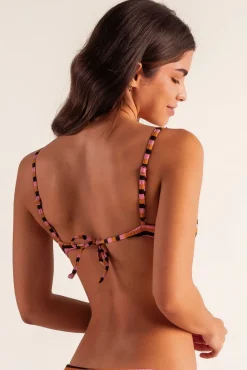 Robin Top bikini balconette butterfly rayas