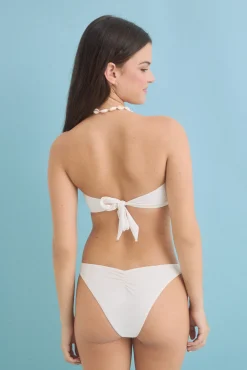 HI&BYE Top bikini bandeau balnco