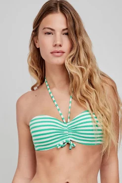 Gisela Top bikini bandeau rayas multicolor