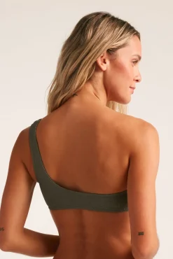 Robin Top bikini bandeau titanium brillos