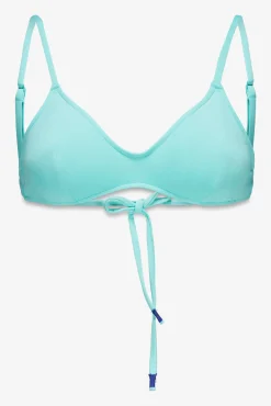 HI&BYE Top bikini escote V turquesa