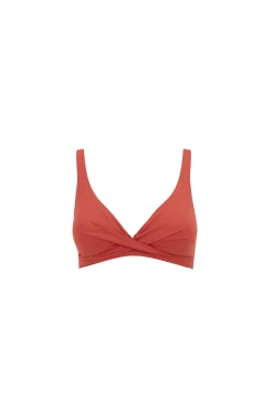 Women'secret Top bikini halter cruzado naranja