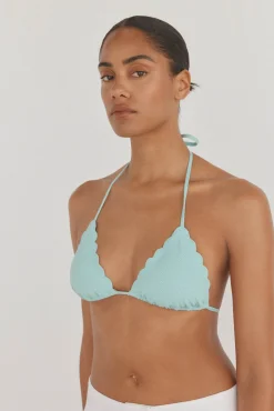 Pedro del Hierro Top bikini halter tejido burbujas lurex