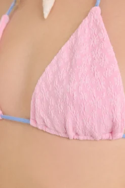 HI&BYE Top bikini halter textura miniflor
