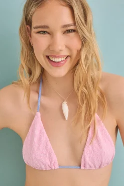 HI&BYE Top bikini halter textura miniflor
