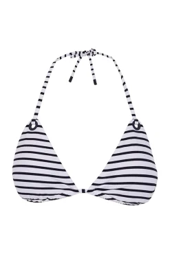Women'secret Top bikini triangular cortina rayas navy