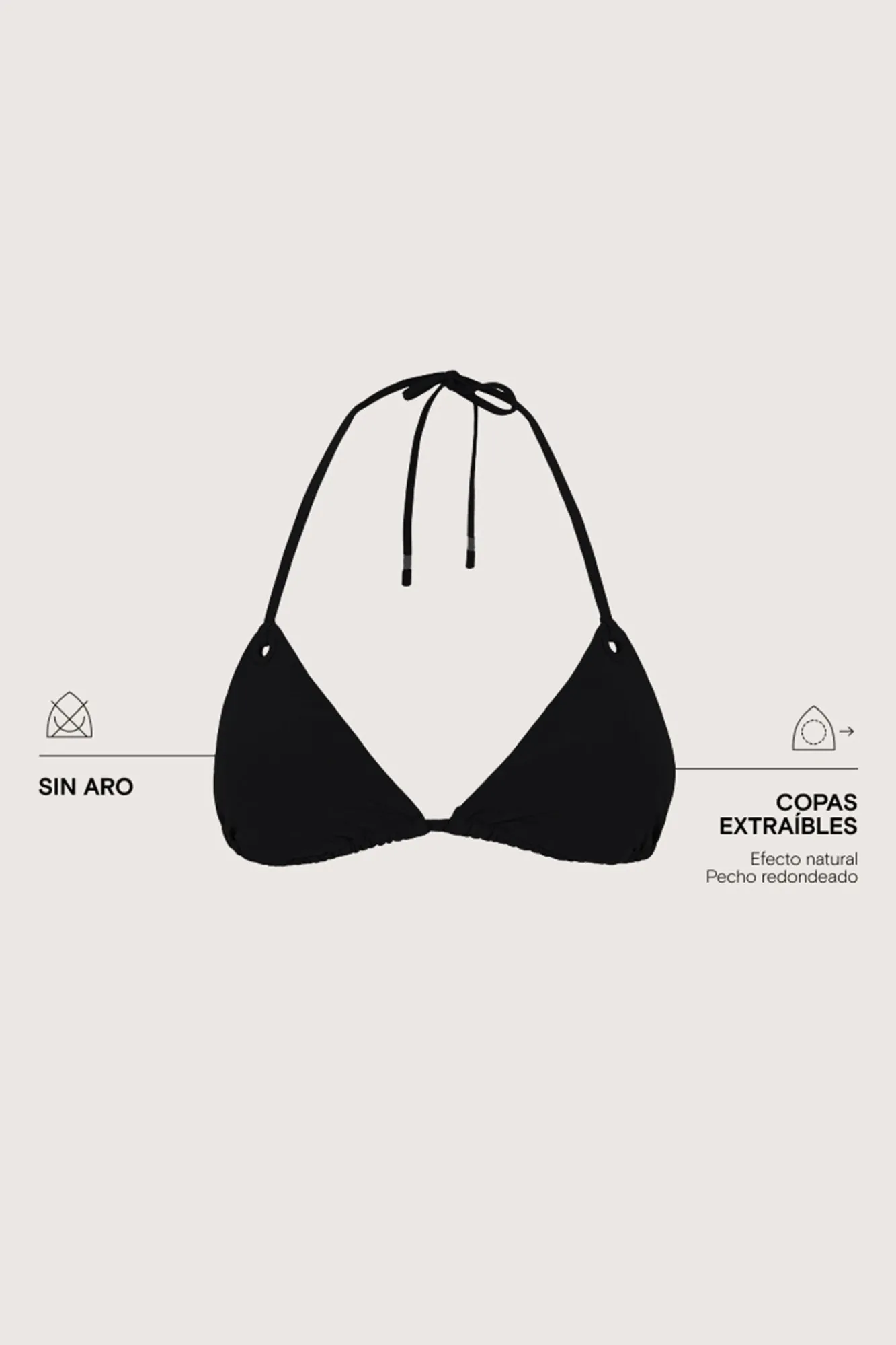 Women'secret Top bikini triangular cortina