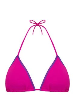 HI&BYE Top bikini triangular cortina rosa
