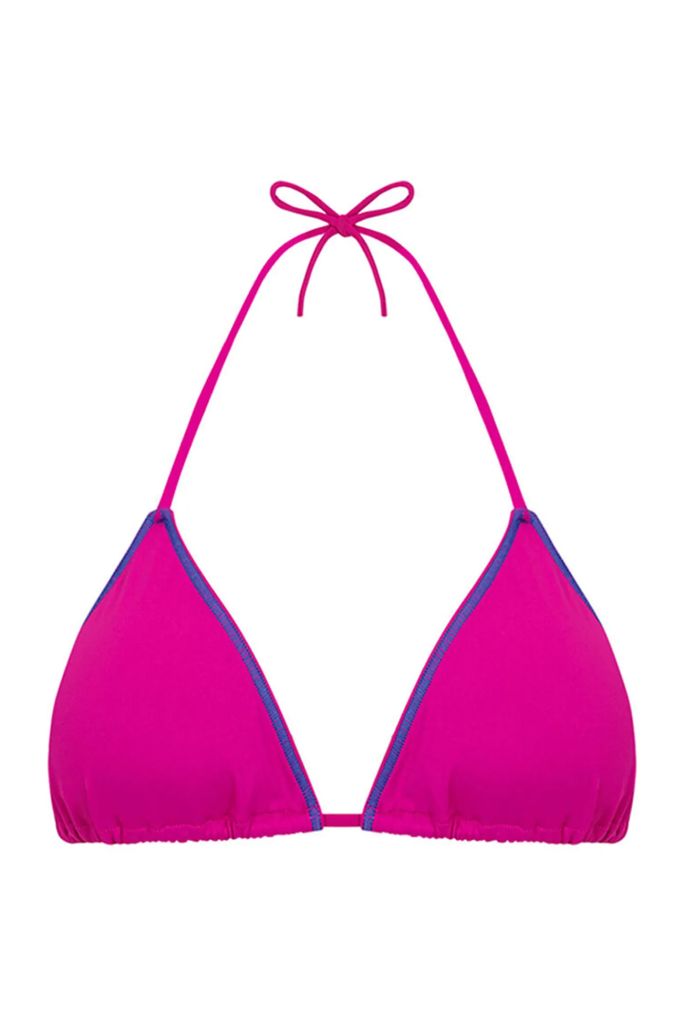 HI&BYE Top bikini triangular cortina rosa