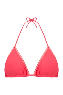 HI&BYE Top bikini triangular cortina coral