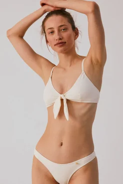 Bohodot Top bikini triangular lazo Ivori