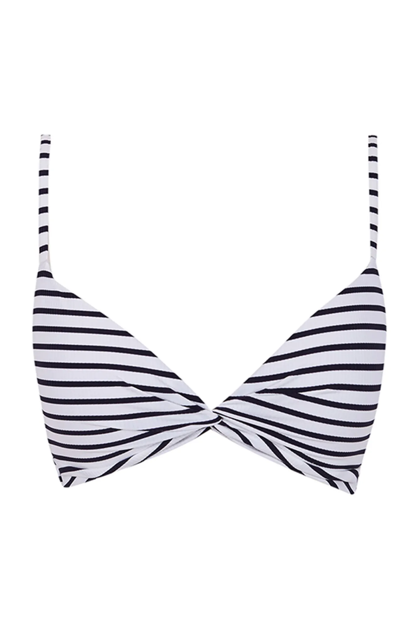 Women'secret Top bikini triangular push up rayas navy