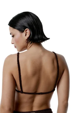 Black Limba Top bikini triangular Radiance marrón