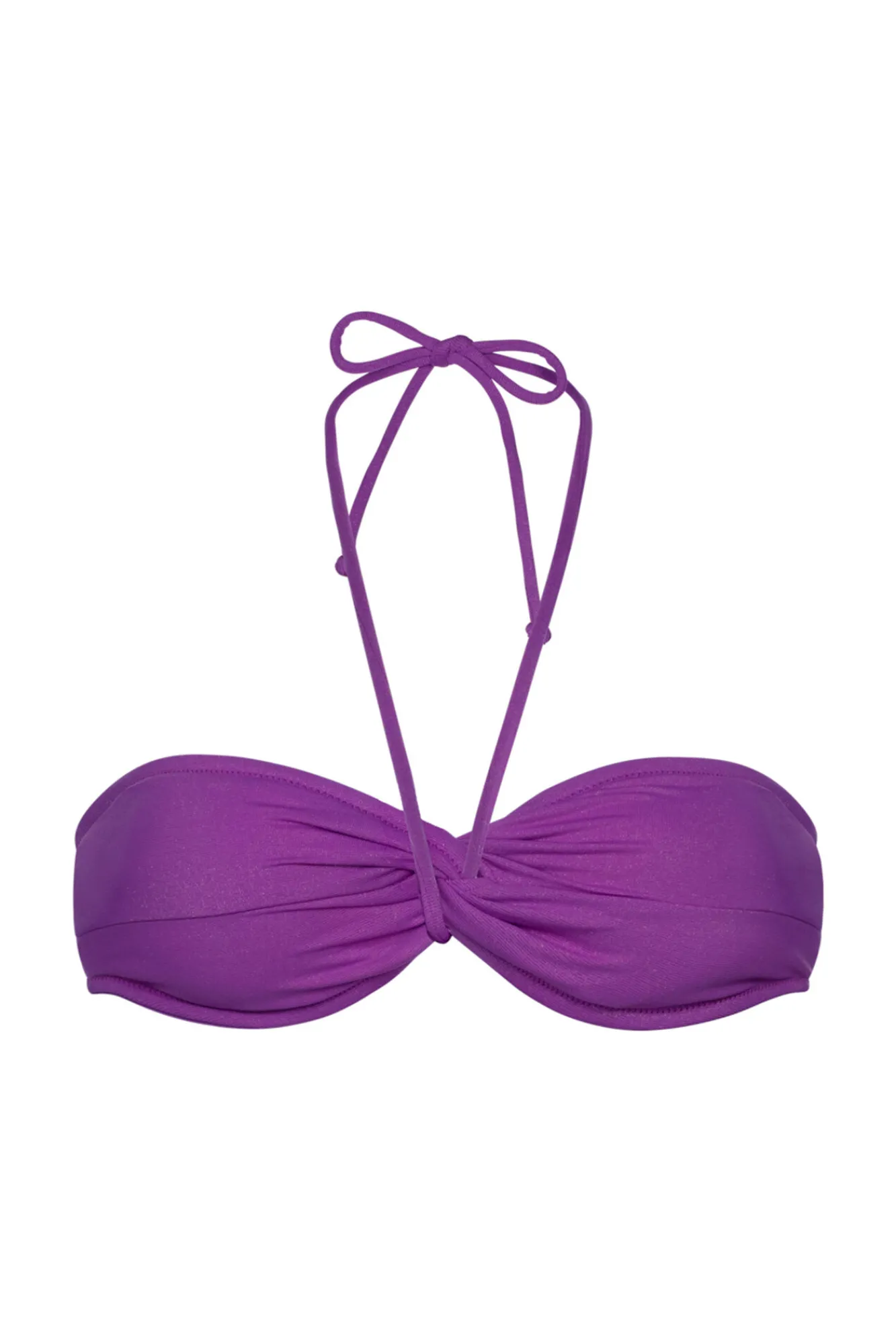 Dorina Top de bikini bandeau brillo morado