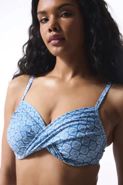 Penti Top de bikini con aro azul