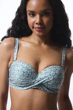 Penti Top de bikini con aro verde