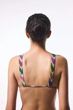 Penti Top de bikini halter sin aro brillo