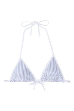 Tommy Hilfiger Top de bikini triangular rayas
