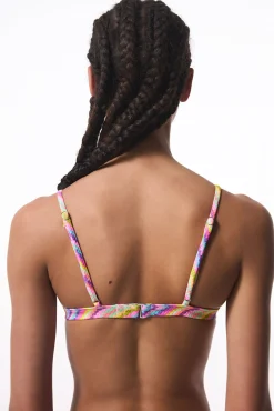 Penti Top de bikini triangular zigzag