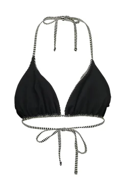 Only Top de bikini triangular lurex rayas