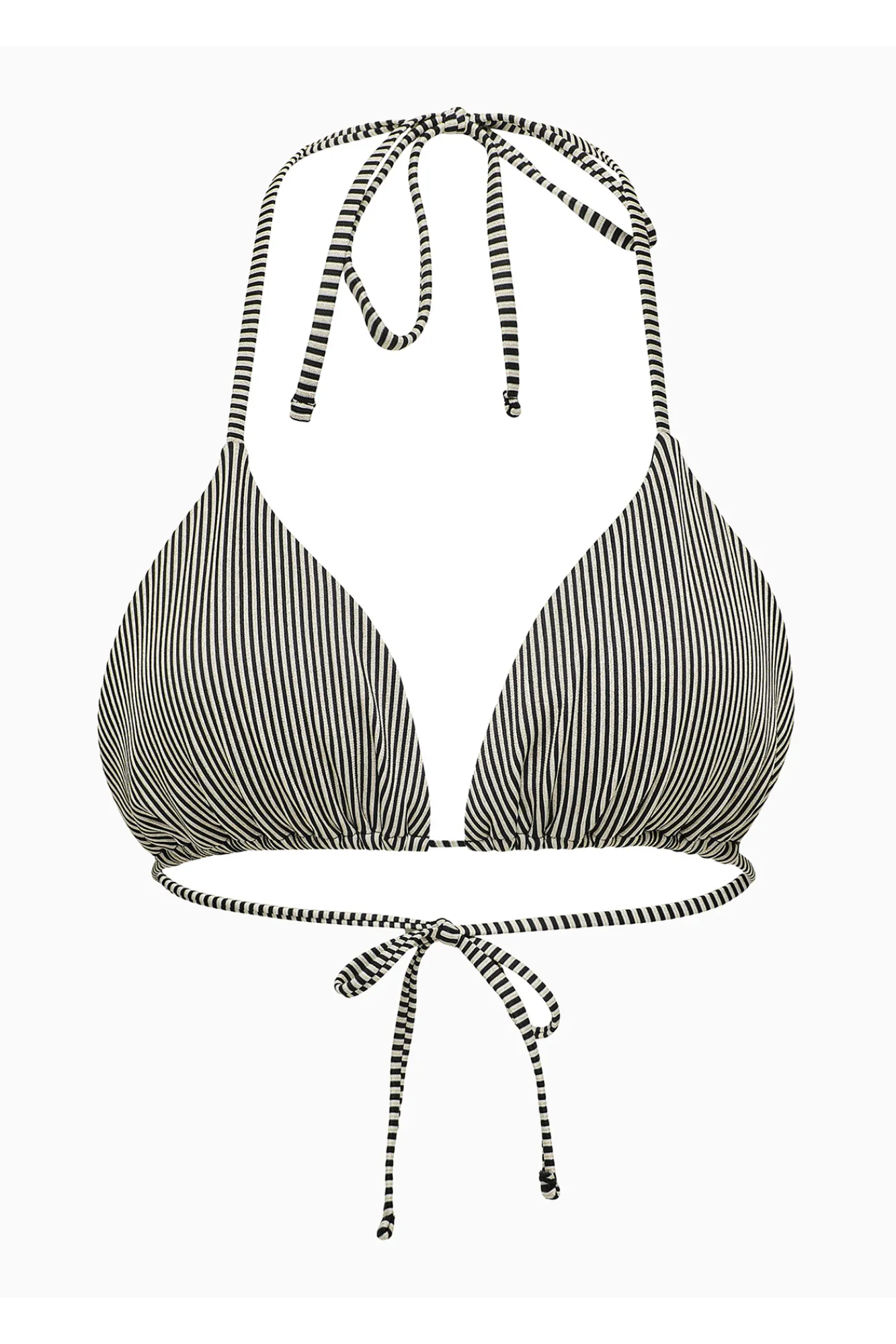 Only Top de bikini triangular lurex rayas