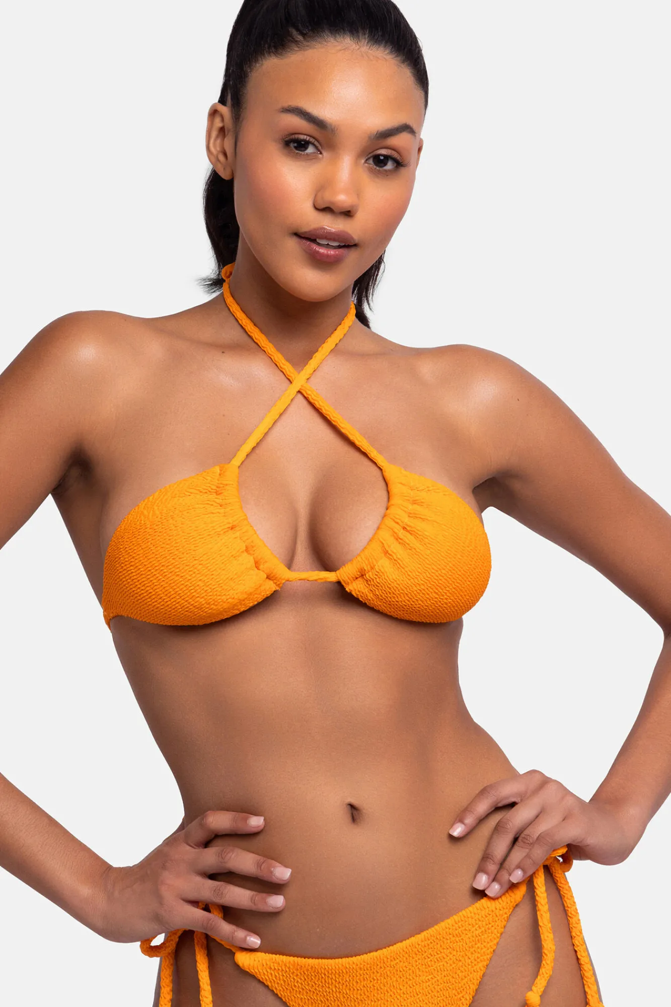 Dorina Top de bikini triangular naranja