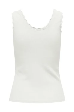 Only Top de lurex cuello redondo escotado