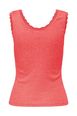 Only Top de lurex cuello redondo escotado