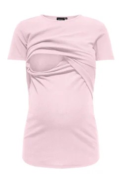 Only Maternity Top de manga corta cuello redondo maternity y lactancia