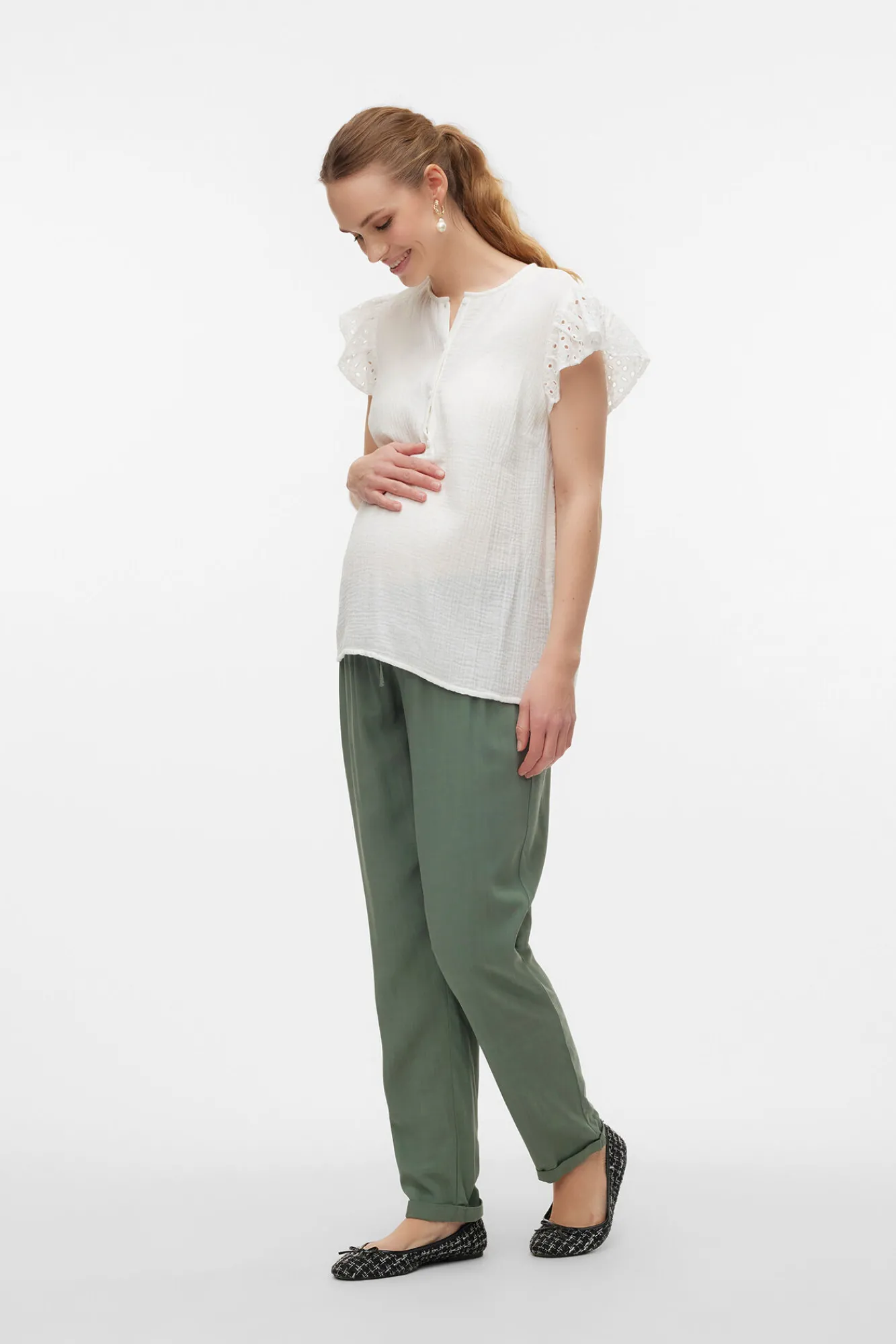 Mamalicious Top de manga corta maternity y lactancia