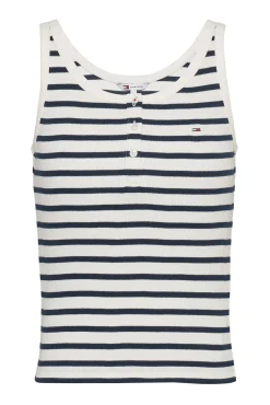 Tommy Jeans Top de rayas de mujer
