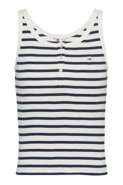 Tommy Jeans Top de rayas de mujer