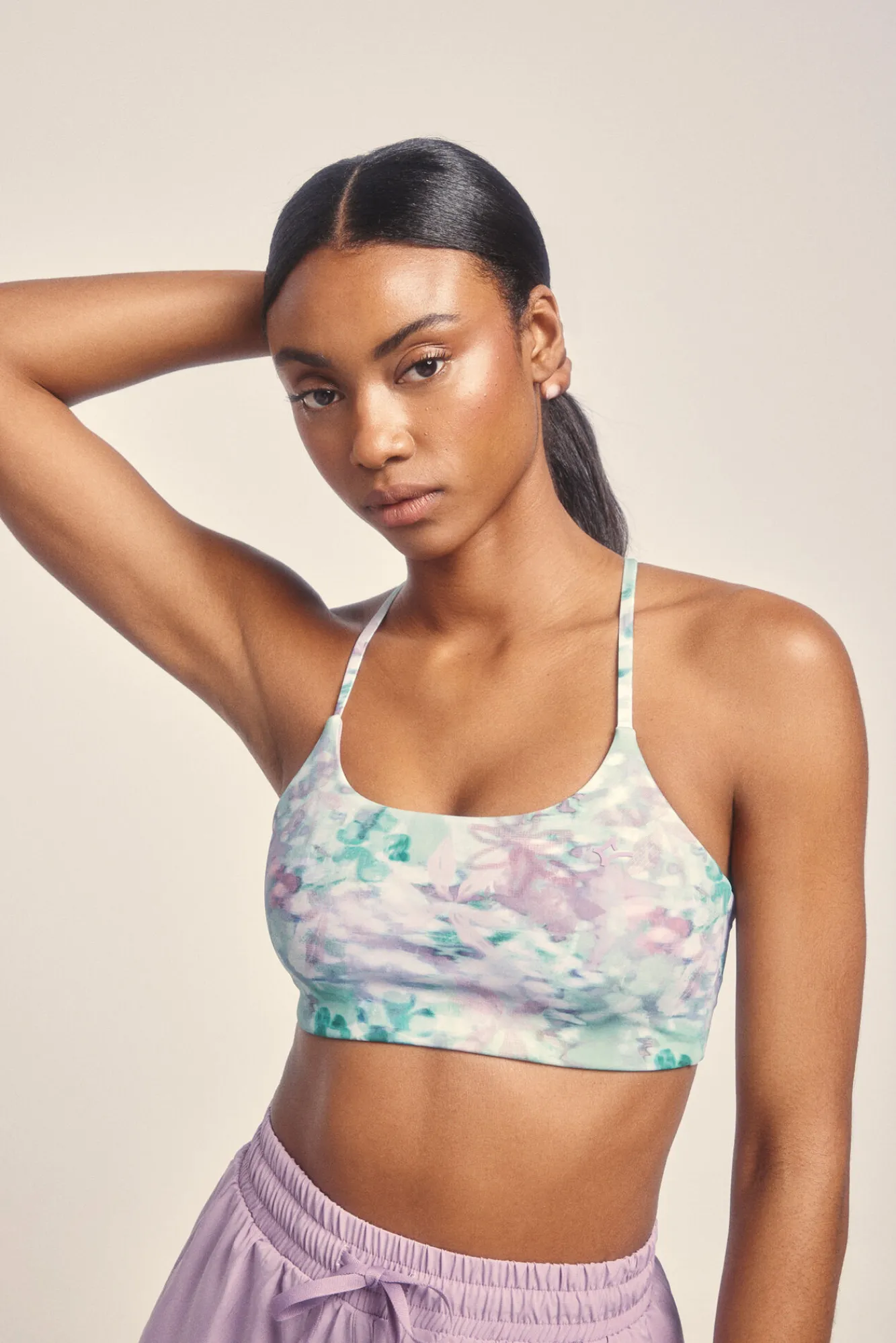 Dash and Stars Top deportivo print flores