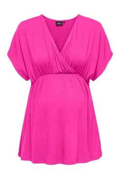 Only Maternity Top fluido manga murciélago cuello pico maternity