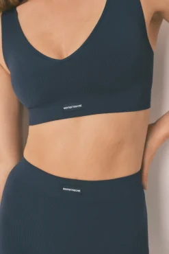 Women'secret Top sin costuras LOVELY canalé oscuro