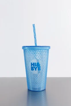 HI&BYE Vaso plástico cañita integrada medio