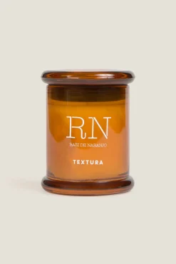 Textura Vela aromática raiz de naranjo
