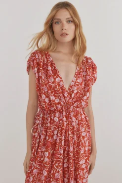Pedro del Hierro Vestido caftán largo estampado
