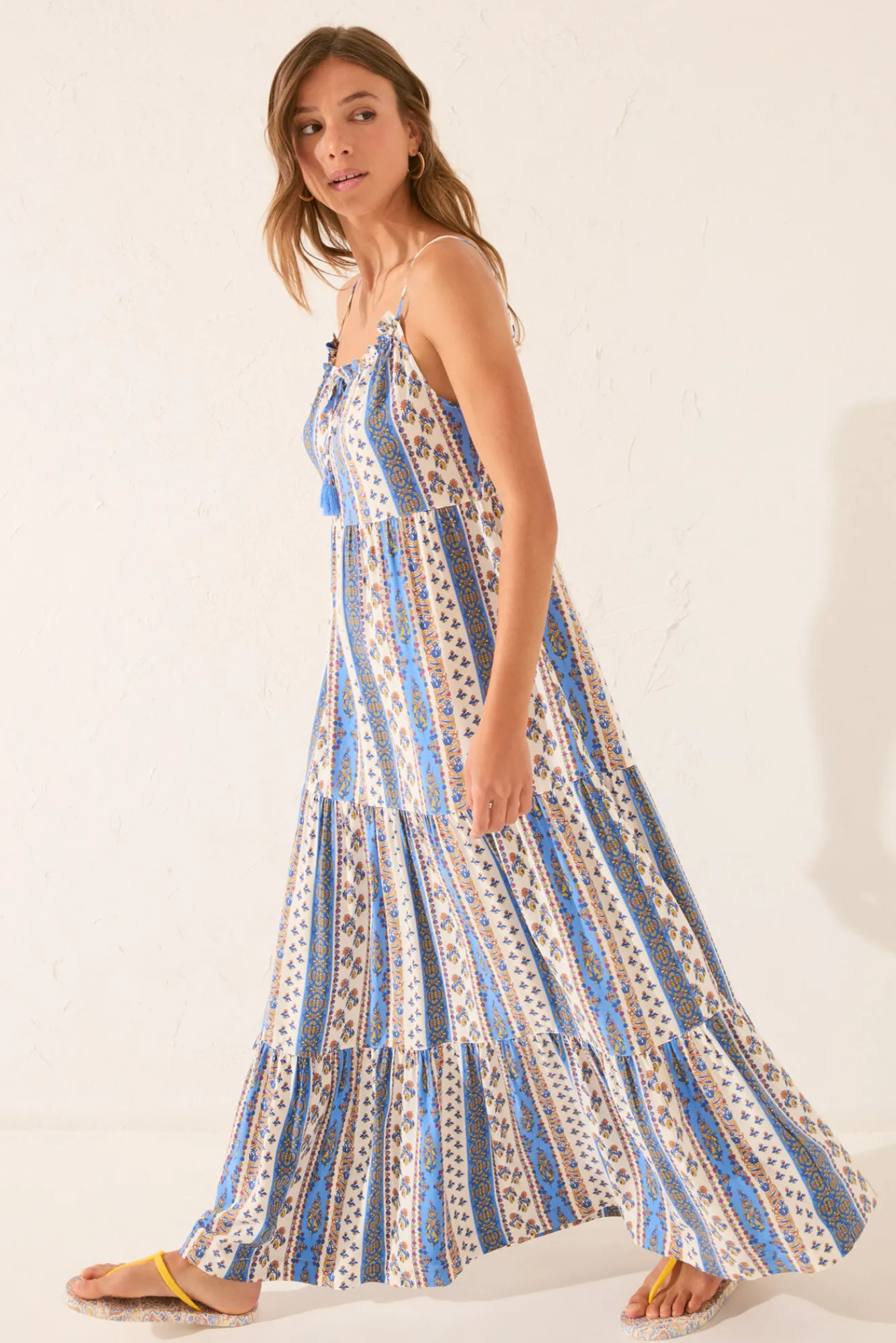 Women'secret Vestido Cenefa Multicolor Viscosa