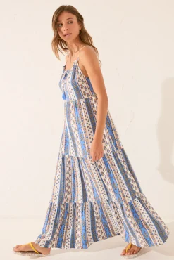 Women'secret Vestido Cenefa Multicolor Viscosa