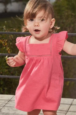 Crianças Gocco Vestido con volantes rosa