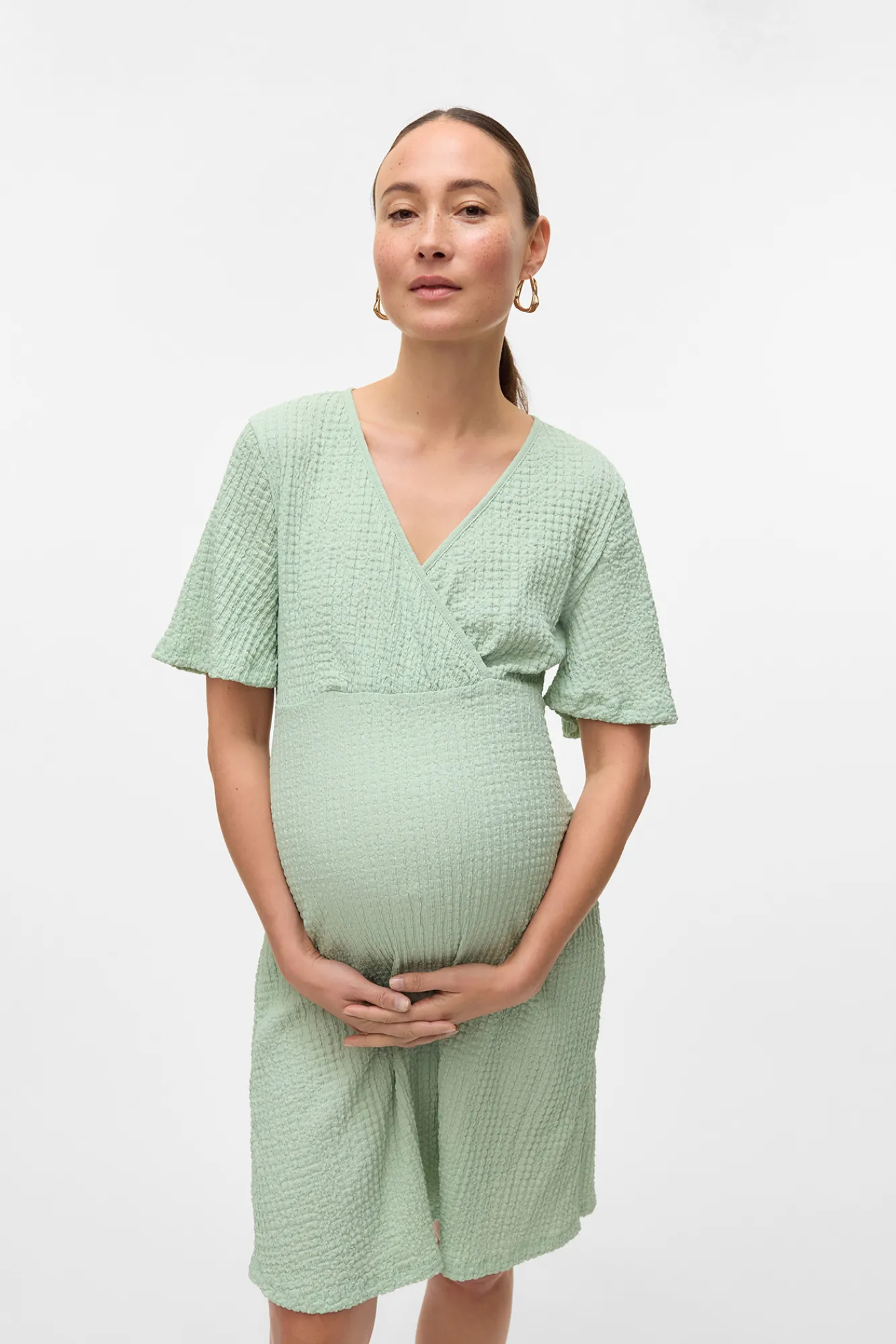 Mamalicious Vestido corto de manga corta maternity y lactancia
