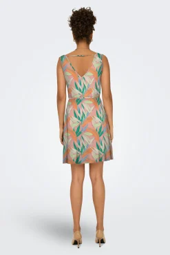 Only Vestido corto de tirantes anchos