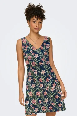 Only Vestido corto de tirantes anchos