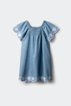 Crianças Springfield Kids Vestido corto denim niña