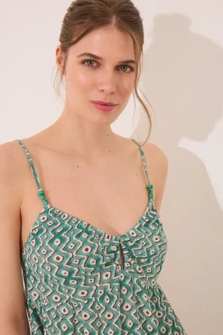 Women'secret Vestido corto estampado geométrico