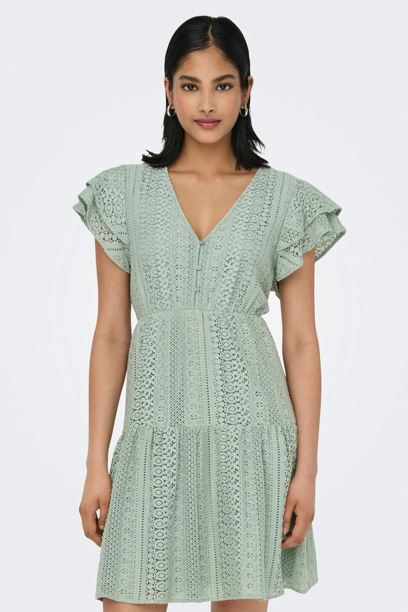 Only Vestido corto manga corta