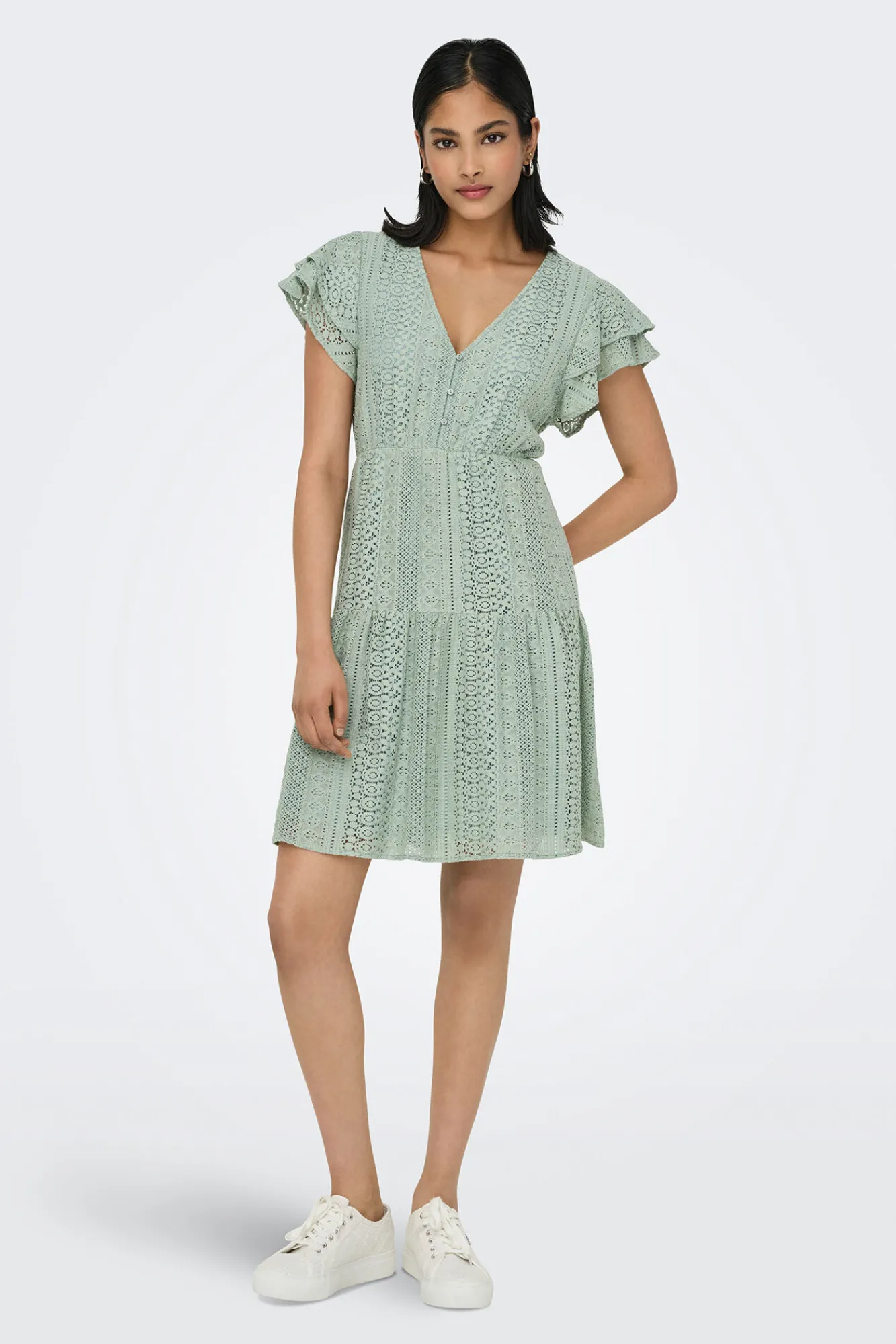 Only Vestido corto manga corta